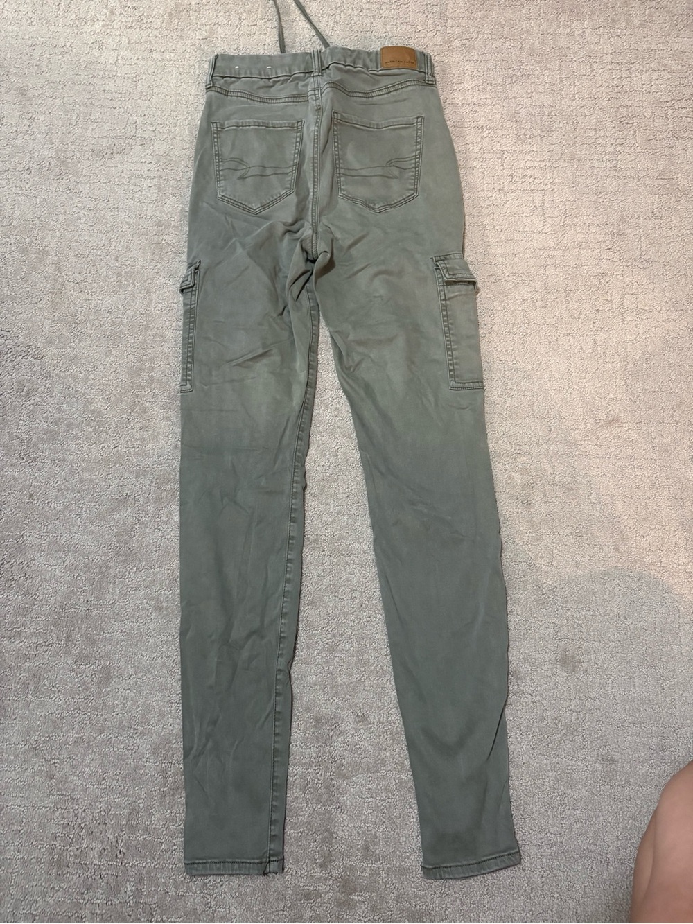 American Eagle Outfitters Olive Utility Cargo Straight Leg Jeans - Picture 3 of 5